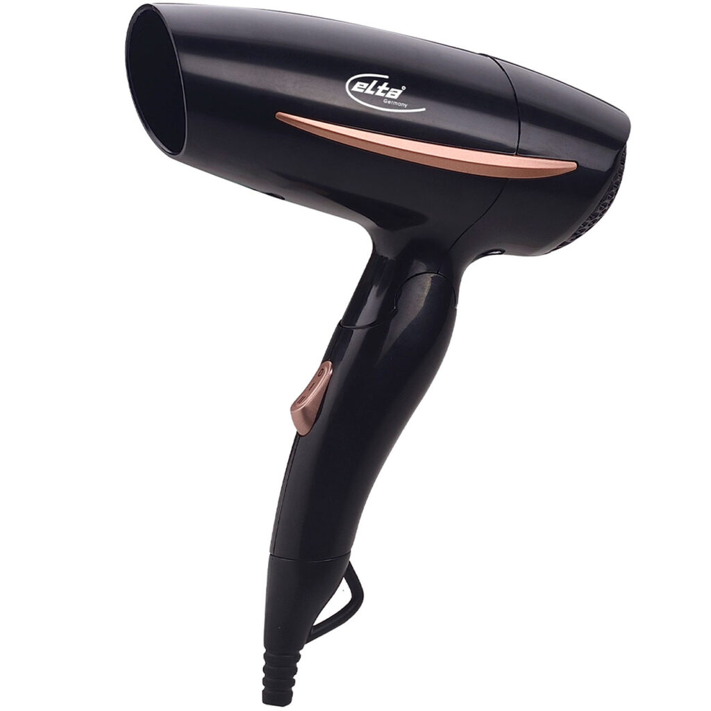 Klappbarer Reise-Haartrockner, schwarz, 1200 W