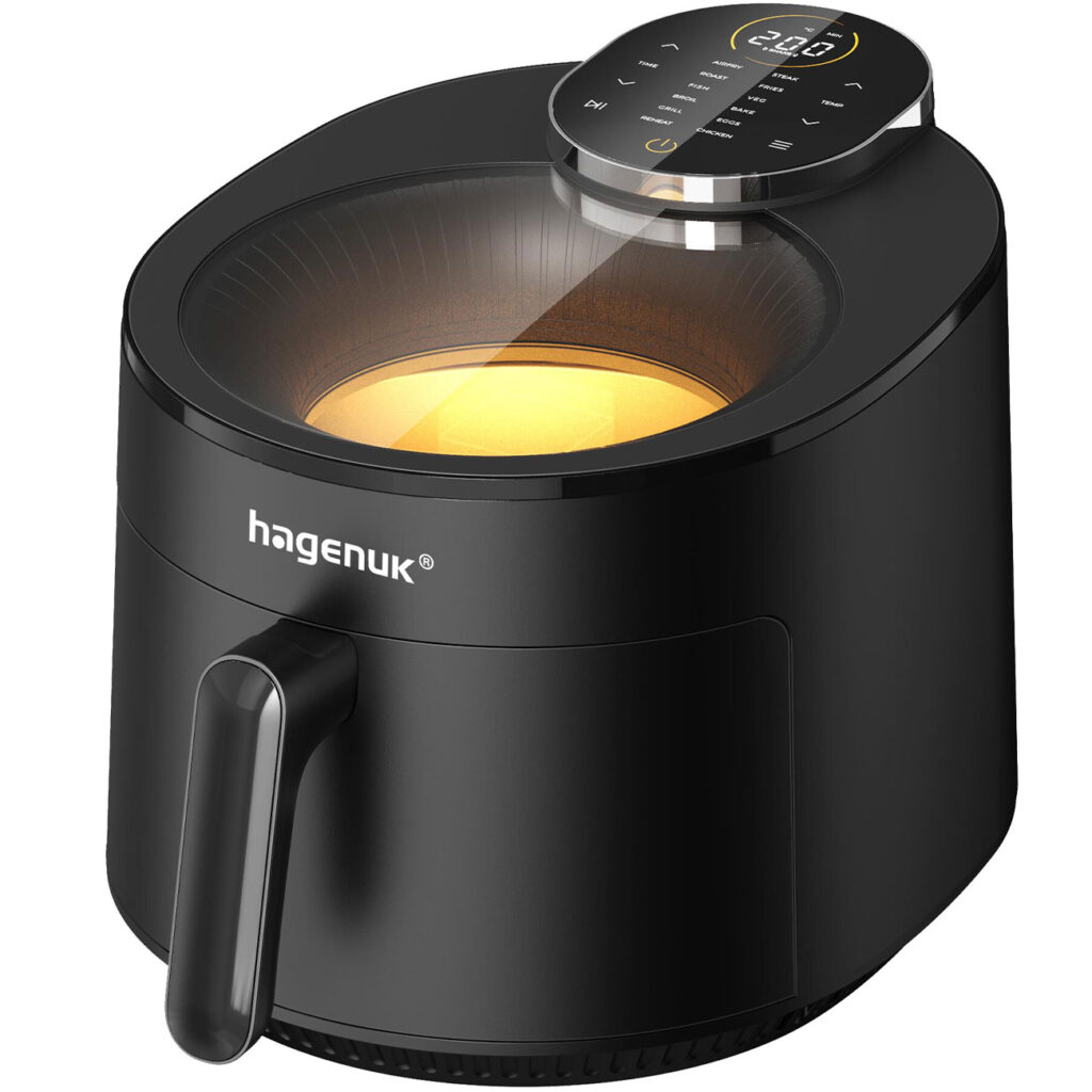 Infrarot-Heissluftfritteuse mit Sichtfenster, 5 l, 1500W