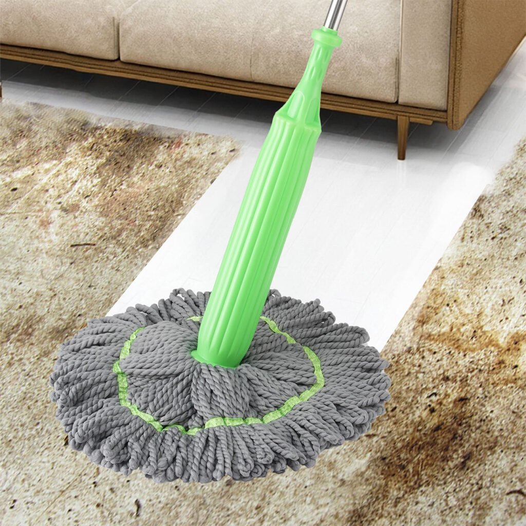 Wischmopp mit Auswringfunktion und Ersatzwischkopf