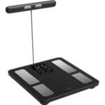 Personenwaage mit Handsensoren & digitalem Farbdisplay, schwarz