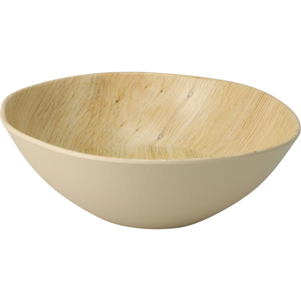 Bruchfeste Melamin-Schale in Holzoptik-Design, 18 x 6 cm
