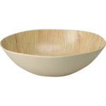 Bruchfeste Melamin-Schale in Holzoptik-Design, 30 x 7,2 cm