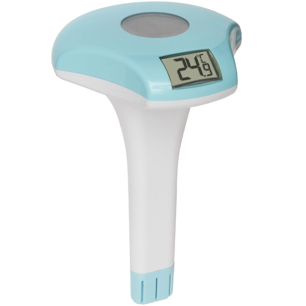Digitales Solar-Poolthermometer mit Akku, Ø 12 cm
