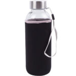 Glas-Trinkflasche mit Neopren-Hülle, 420 ml