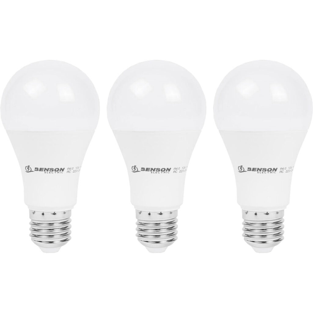 3er-Set LED-Glühbirne, A60, E27, 1020 lm, 12 W, 2500 K, warmweiss