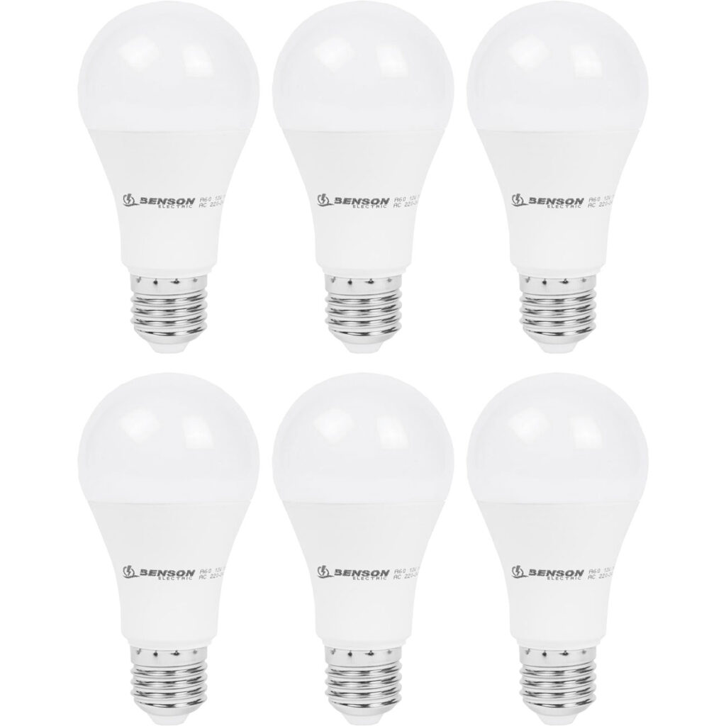 6er-Set LED-Glühbirne, A60, E27, 1020 lm, 12 W, 2500 K, warmweiss