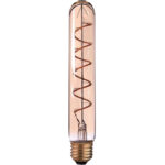 LED-Filament-Lampe Röhre, T30, E27, 4 W, Amber, 240 lm, dimmbar, 3 x 18,5 cm 