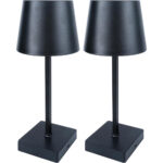 2er-Set LED Tischleuchte, Touch-Steuerung, schwarz