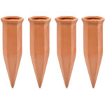 4er-Set XL-Bewässerungs-Giesskegel aus Ton für Flasche