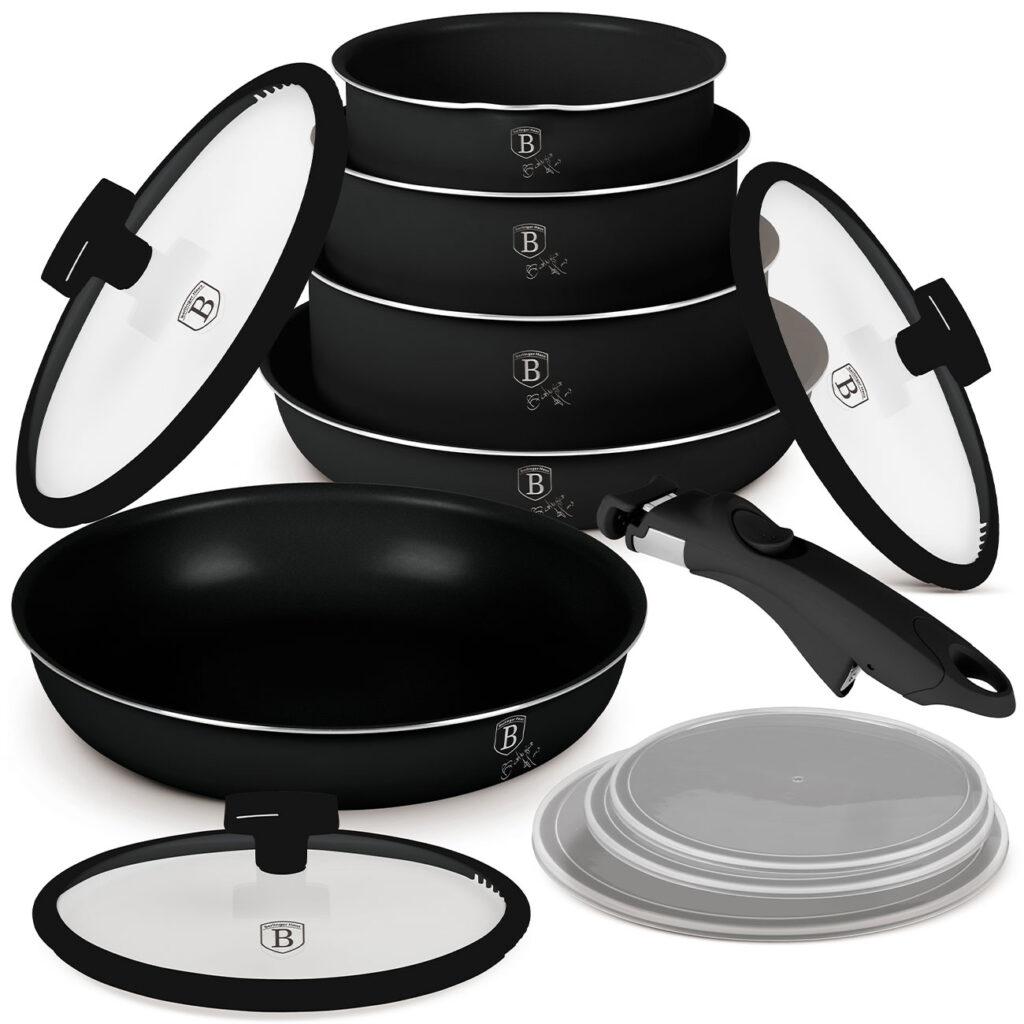 Design Kochset inkl. Smart Lids, 12-teilig, mattschwarz