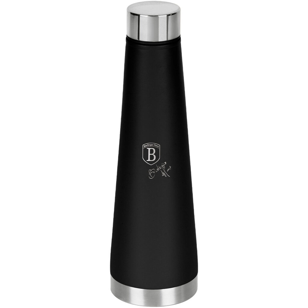 Thermoskanne Edelstahl, isoliert, 0,4L, matt-schwarz