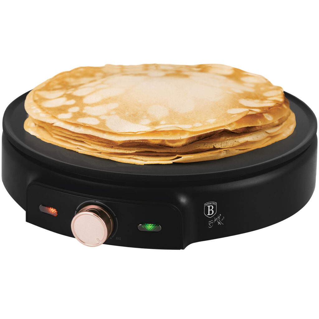 Elektrischer Crêpes-Maker, schwarz-roségold, Ø 30 cm