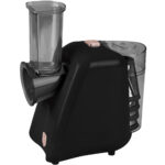 Elektrische Küchenreibe mit 5 Aufsätzen, schwarz-roségold, 150 Watt