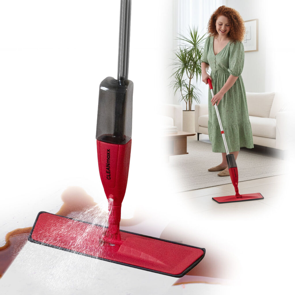 2in1 Bodenwischer nass-trockenmit Sprühfunktion, Wassertank 300ml