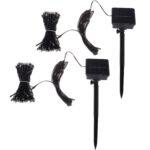 2er-Set Solar-Lichterketten, 100 warm-weisse LEDs, ca. 12,5 cm
