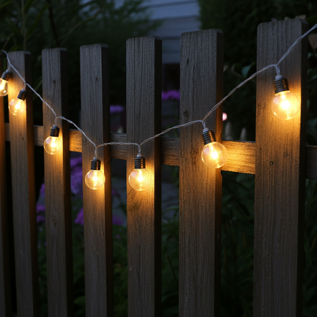 Solar-LED-Lichterkette mit 20 LEDs, Glühbirnenform, 2,85 Meter, IP44