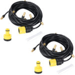 2er-Set Wasser-Zerstäuber-Set mit 10-Meter-Schlauch und 10 Metalldüsen, Klicksystem 2er-Set Wasser-Zerstäuber-Set mit 10-Meter-Schlauch und 10 Metalldüsen, Klicksystem