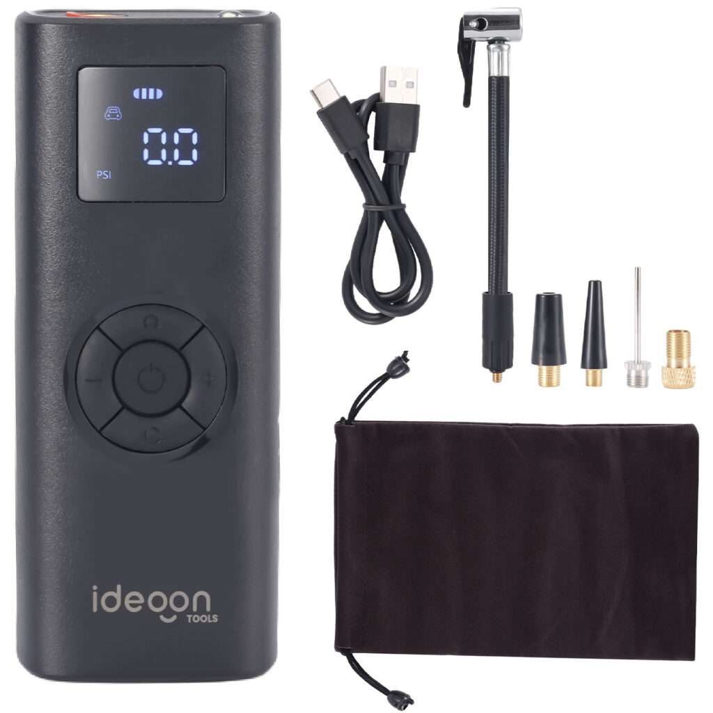 Ultrakompakte Akku-Kompressor-Luftpumpe, 150 psi, LCD-Display, 4.000 mAh, 35 Watt