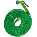 Dehnbarer Gartenschlauch 7,5-15m, inkl. Handbrause & Kupplung
