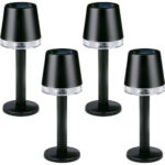 4er-Set Moderne Solar Tischleuchte, schwarz