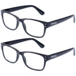 2er-Set Lesebrille mit Brillenetui, +2,5 Dioptrien
