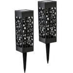 2er-Set Solar Schattenlampe mit Erdspiess