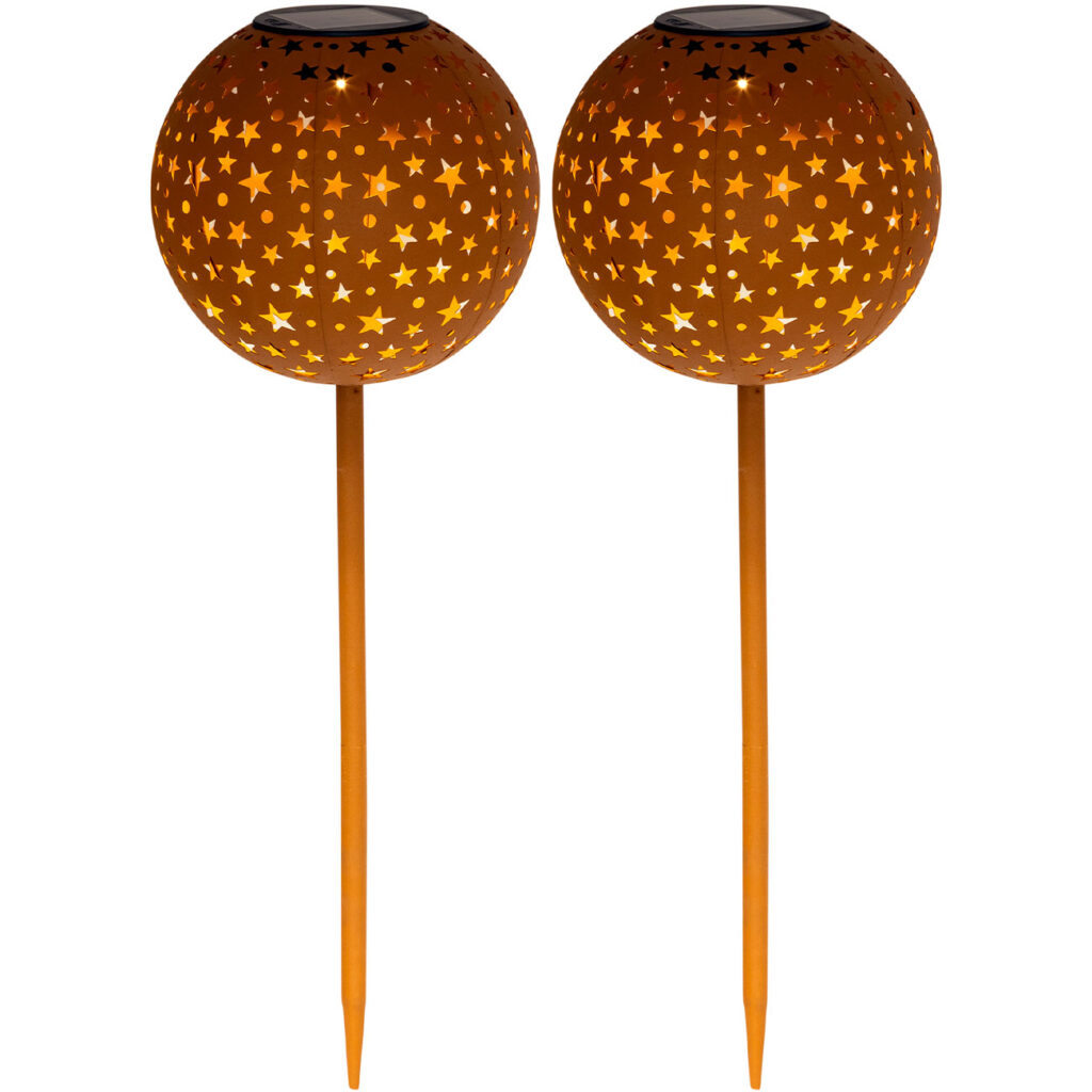 2er-Set Dekokugel Solar Sternenzauber, Ø 18 cm