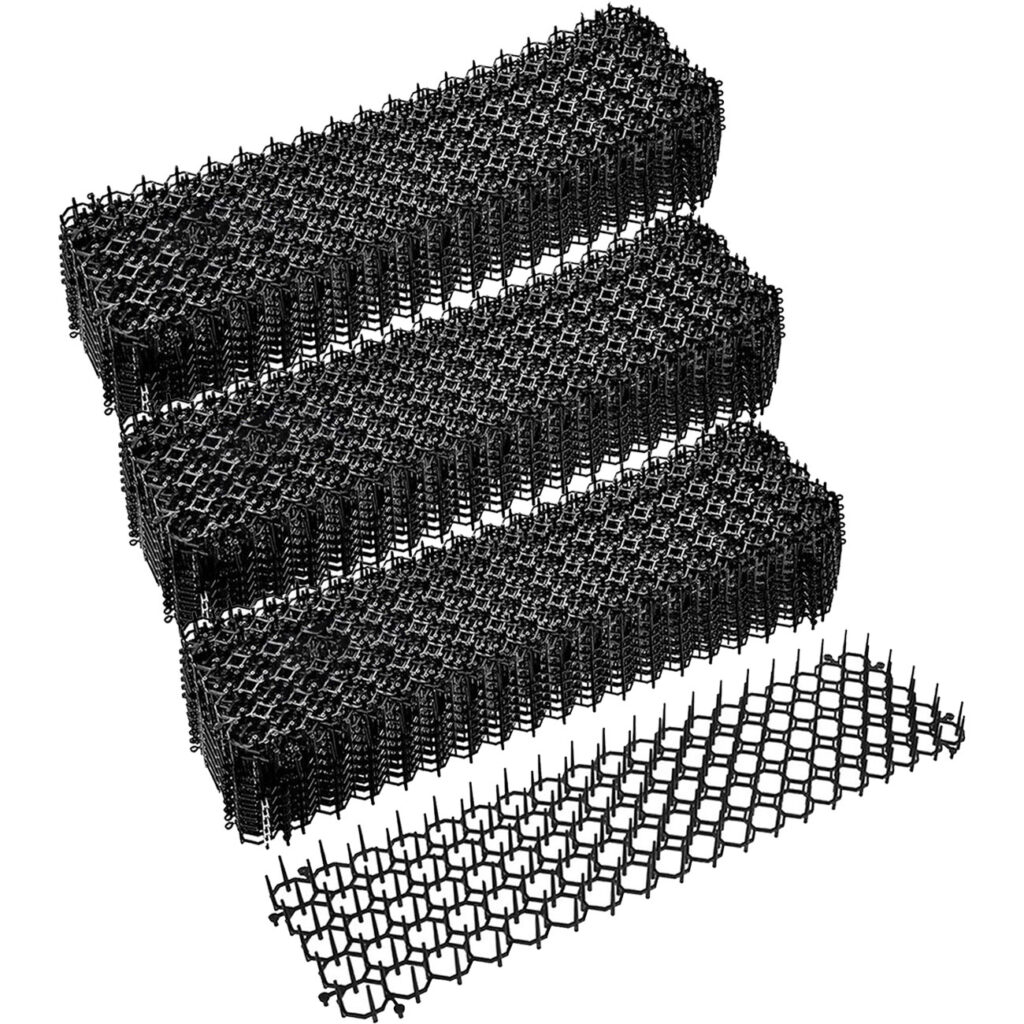 36er-Set Barriere-Gitter mit Spikes zur Tierabwehr, schwarz