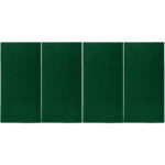 4er-Set Kunstrasenteppich, dunkelgrün, 100 x 200 cm