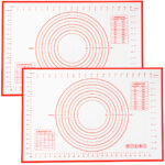 2er-Set Silikon-Backmatte mit Messangaben & Schablonen, 60 x 40 cm 2er-Set Silikon-Backmatte mit Messangaben & Schablonen, 60 x 40 cm