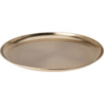 Serviertablett & Dekotablett aus Metall, 39 cm, gold