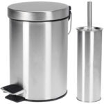 Toilettenbürste und Kosmetikeimer im Set, Edelstahl Toilettenbürste und Kosmetikeimer im Set, Edelstahl