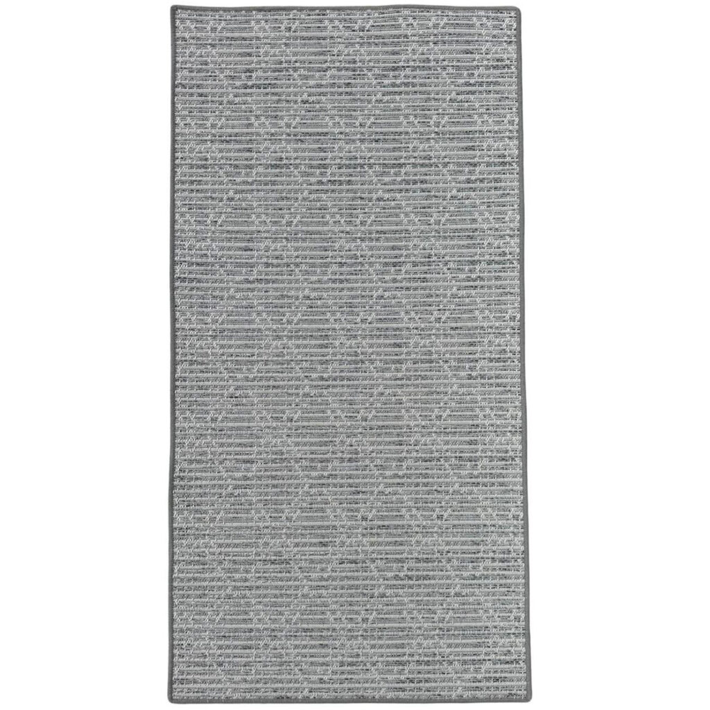 Outdoorteppich, Rautenmuster gross, 90 x 180 cm, grau