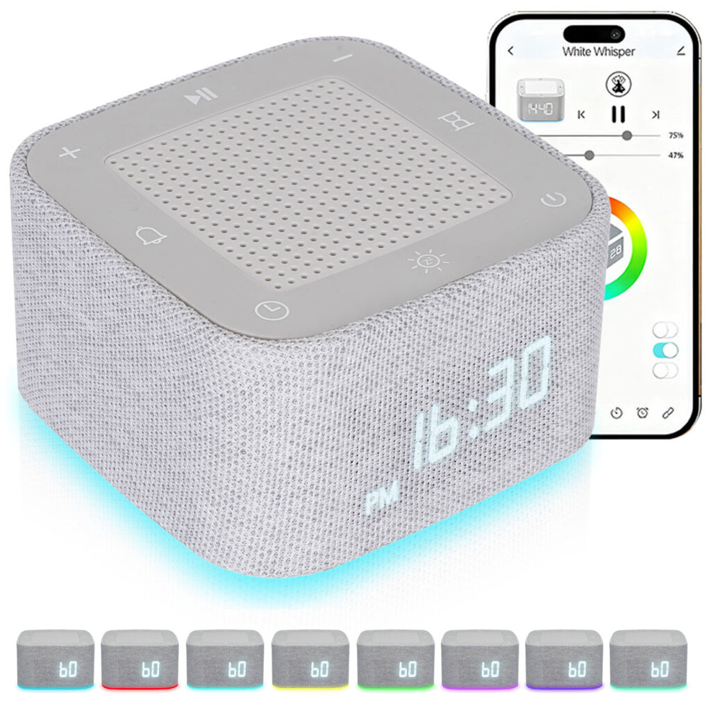 Wecker mit White Noise, App-Steuerung, Bluetooth