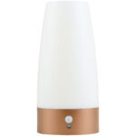 LED-Tischlampe mit PIR-Bewegungs-Sensor, batteriebetrieben, warmweiss
