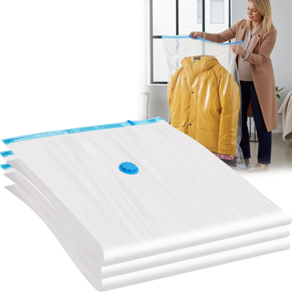 3er-Set Vakuum-Beutel zur Kompression per Staubsauger, 80 x 120 cm