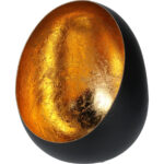 Windlicht aus Metall 10 x 13 cm, für Kerzen & Teelichter, schwarz/gold Windlicht aus Metall 10 x 13 cm, für Kerzen & Teelichter, schwarz/gold