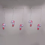 LED Lichtervorhang Zuckerstange, 100 x 58 cm LED Lichtervorhang Zuckerstange, 100 x 58 cm
