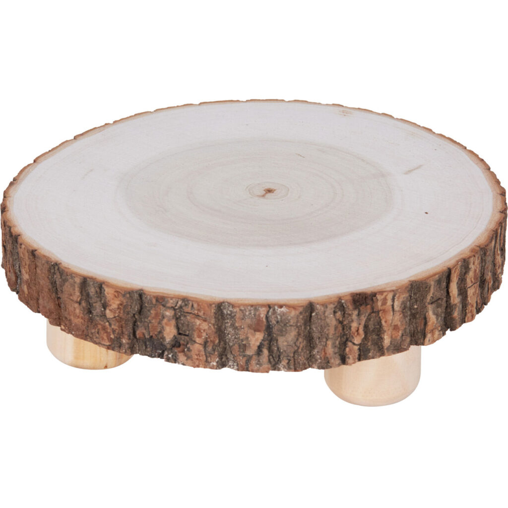 Baumstammscheibe mit Sockel, 21 x 21 x 6 cm