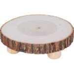 Baumstammscheibe mit Sockel, 21 x 21 x 6 cm