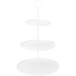 Elegante Etagere mit 3 Ebenen, 30 x 30 x 48 cm, cremeweiss