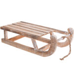Dekorativer Mini-Holzschlitten, 50 x 24 x 14 cm
