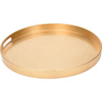 Glanzvolles Servier- & Dekotablett, 46 x 4 cm, gold