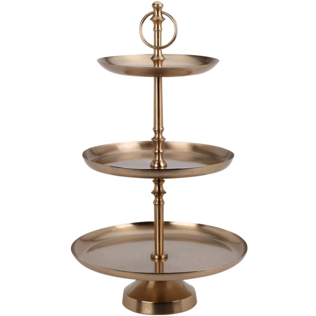 3-Etagen Etagere, 30 x 50 cm, gold 3-Etagen Etagere, 30 x 50 cm, gold