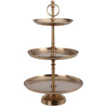 3-Etagen Etagere, 30 x 50 cm, gold 3-Etagen Etagere, 30 x 50 cm, gold
