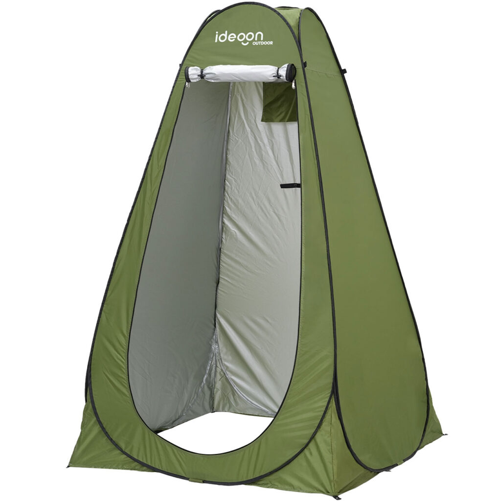 Pop-Up Toiletten-, Dusch- und Umkleide-Zelt, grün