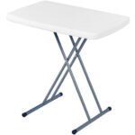Camping Klapptisch, höhenverstellbar, weiss