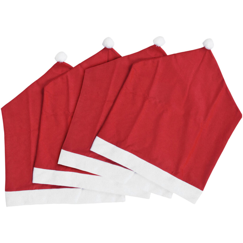 Weihnachtsmann Stuhlbezug im 4er-Set, 48 x 60 cm, rot/weiss