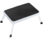 Rutschfester Klapptritt aus Stahl, mit Sicherung, belastbar bis 150 kg