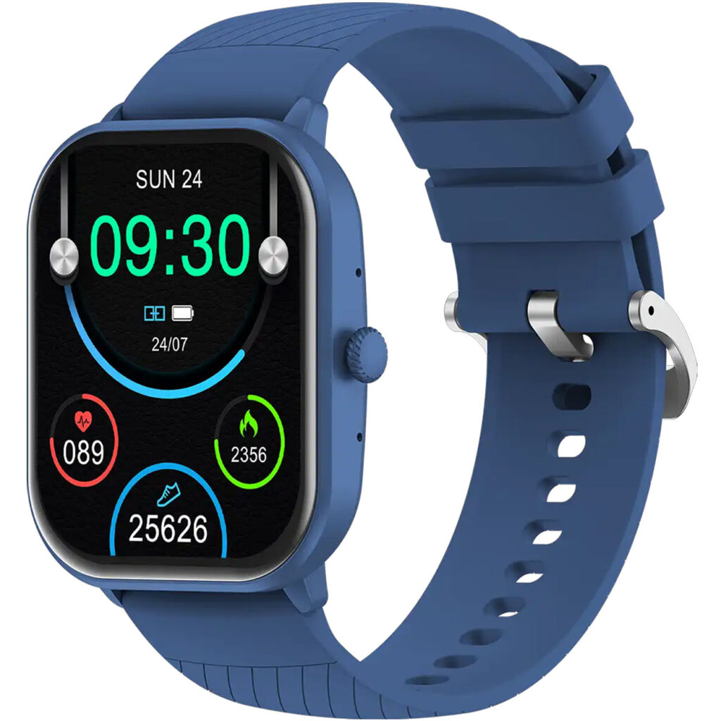 Bluetooth Smart Watch mit Gesundheitssensoren & Anruffunktion, blau